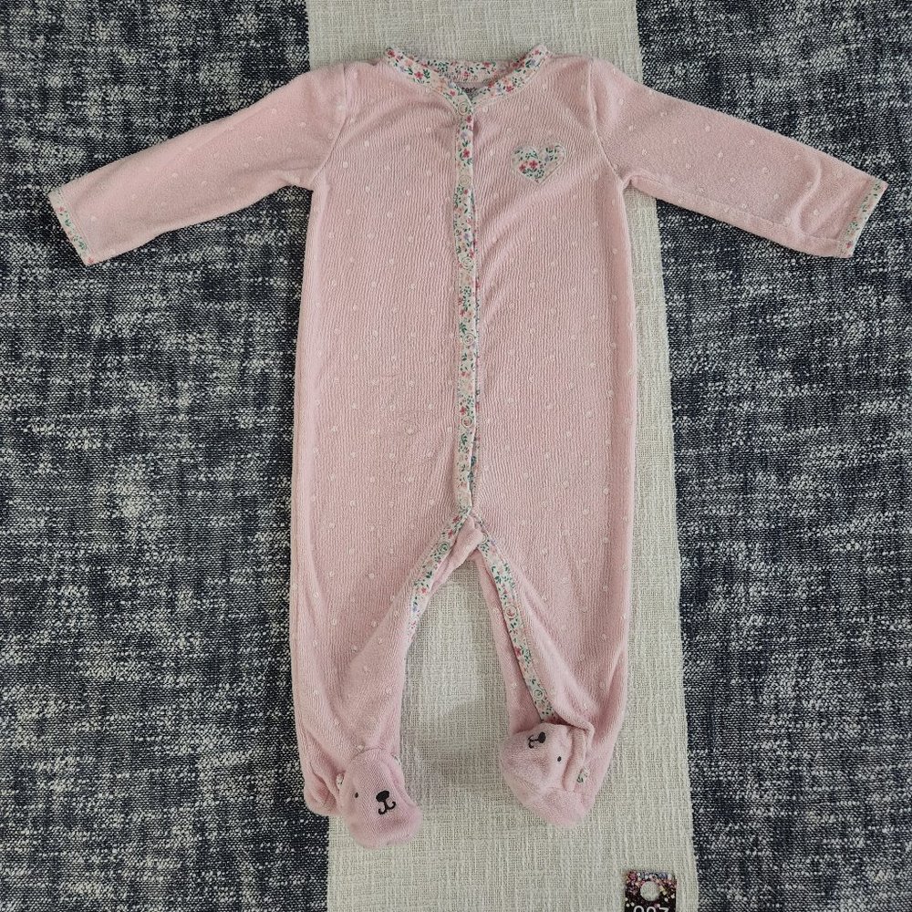 Carter's Heart Terry Cloth Pajamas (up to 9 months)